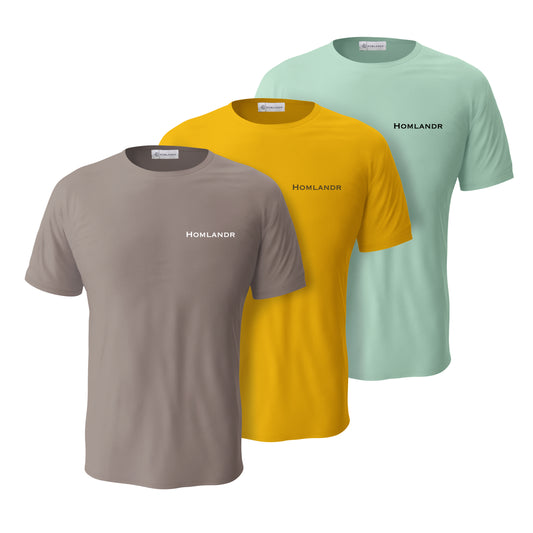 REGULAR FIT T-SHIRTS (PACK OF 3)