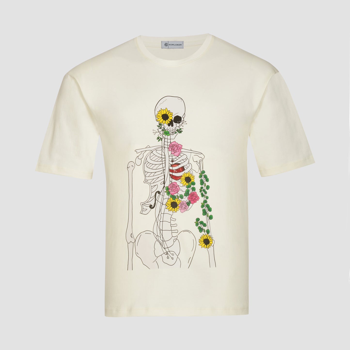 SKELETON WITH BLOSSOMS T-SHIRT