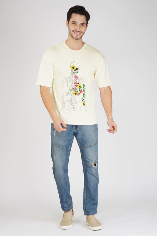 SKELETON WITH BLOSSOMS T-SHIRT