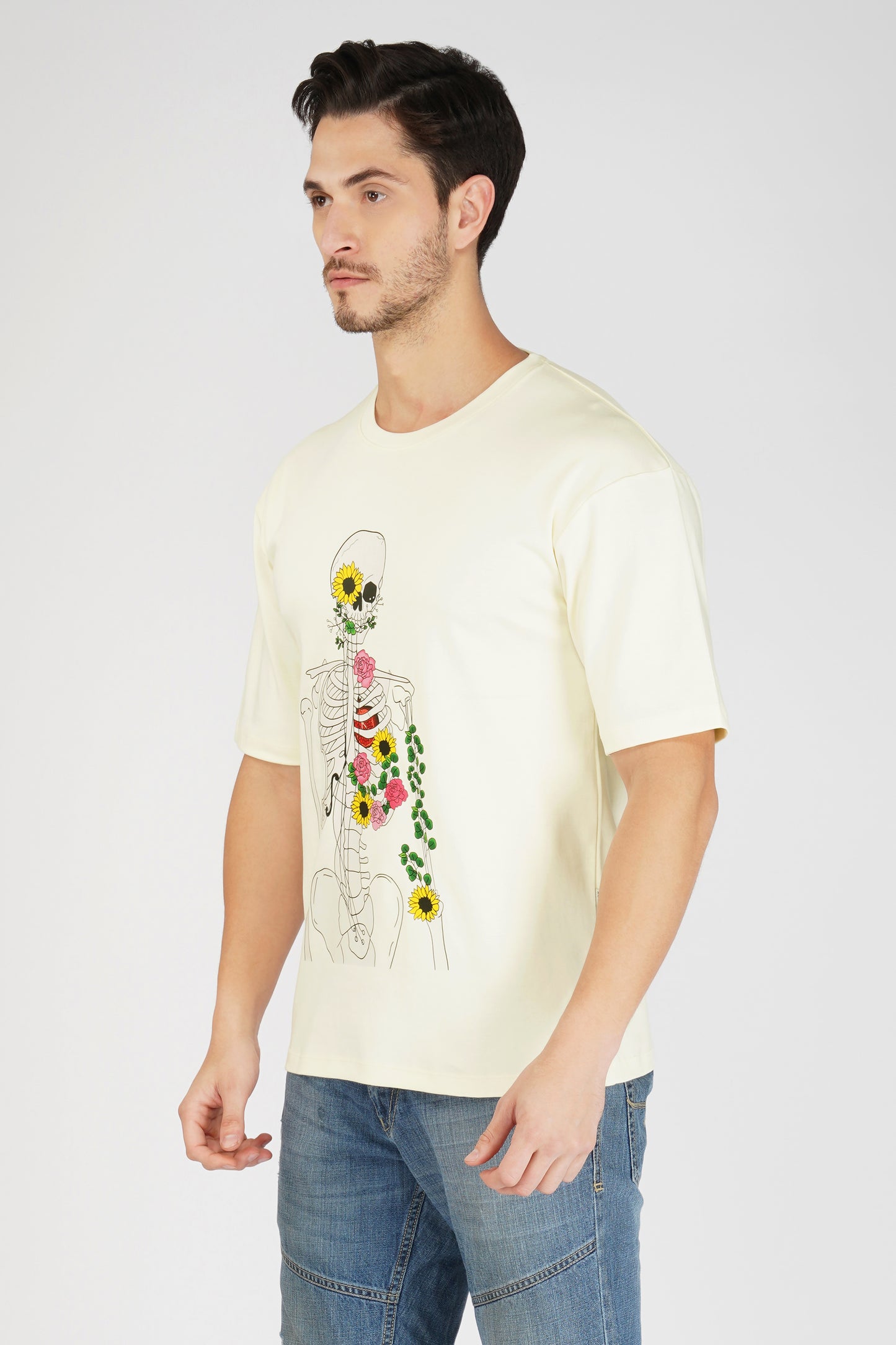 SKELETON WITH BLOSSOMS T-SHIRT