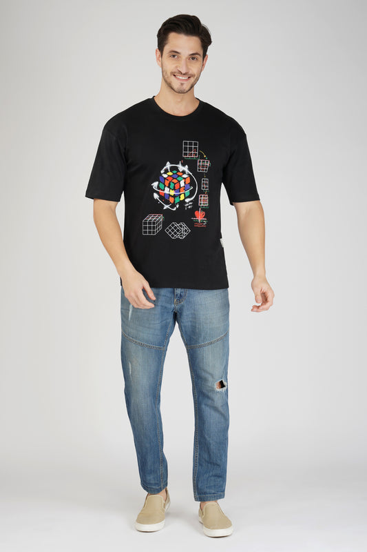 RUBIK's CUBE PRINTED T-SHIRT