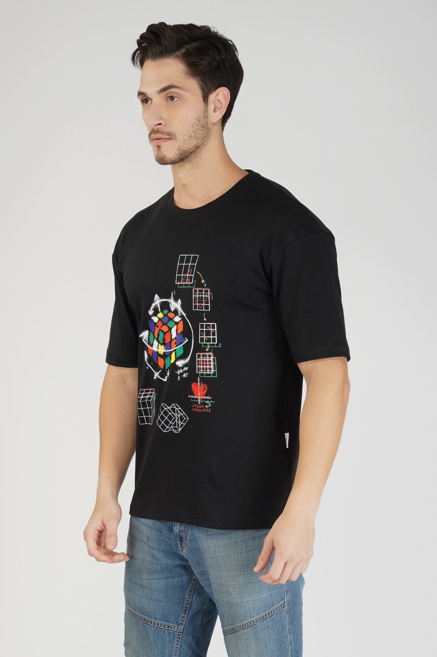 RUBIK's CUBE PRINTED T-SHIRT